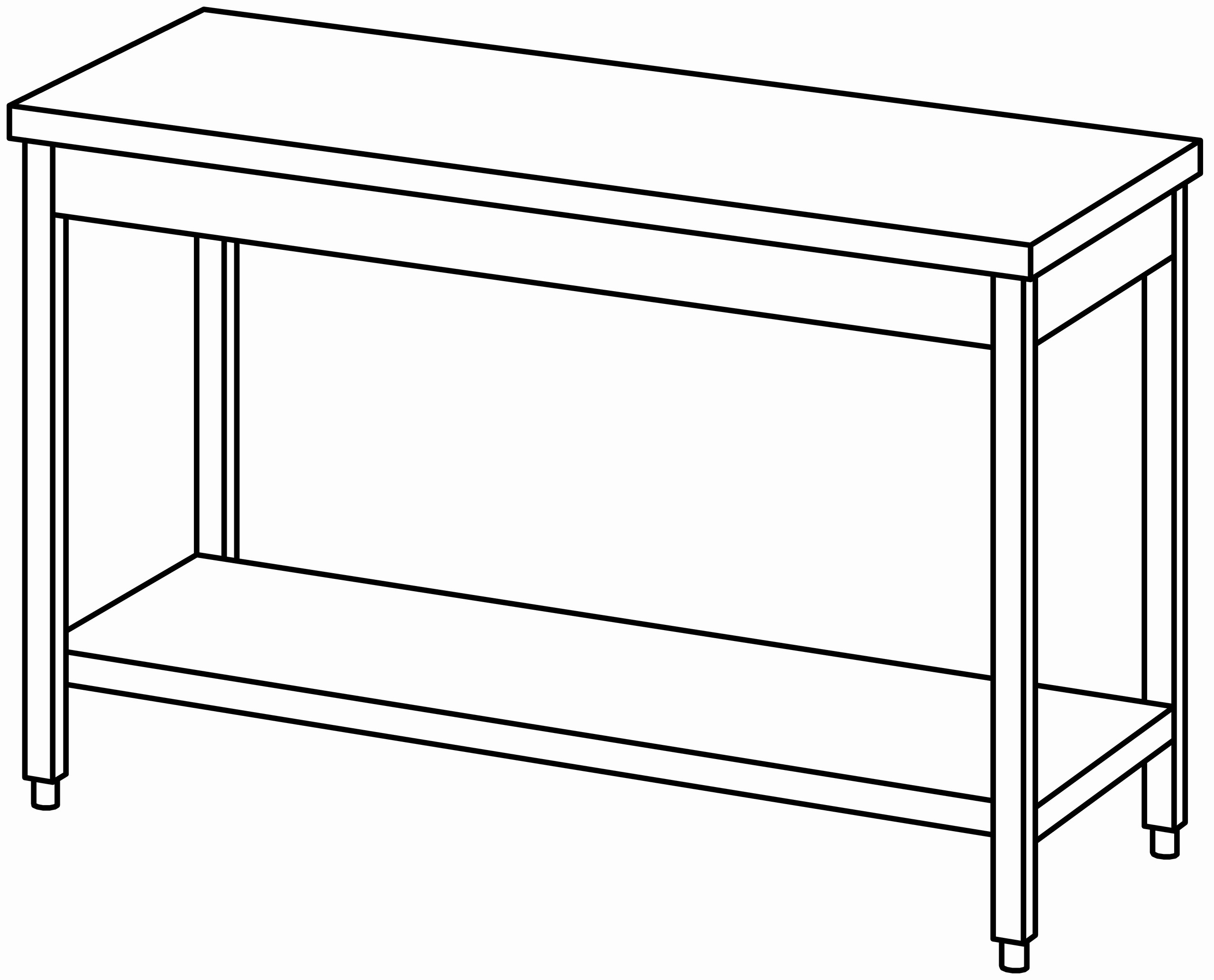 Arbeitstisch 1400x600, GB, ohne Aufk.