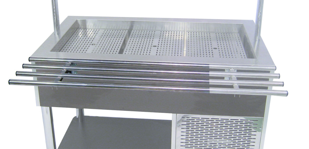 Tablettrutsche CNS für Buffet 3x GN 1/1