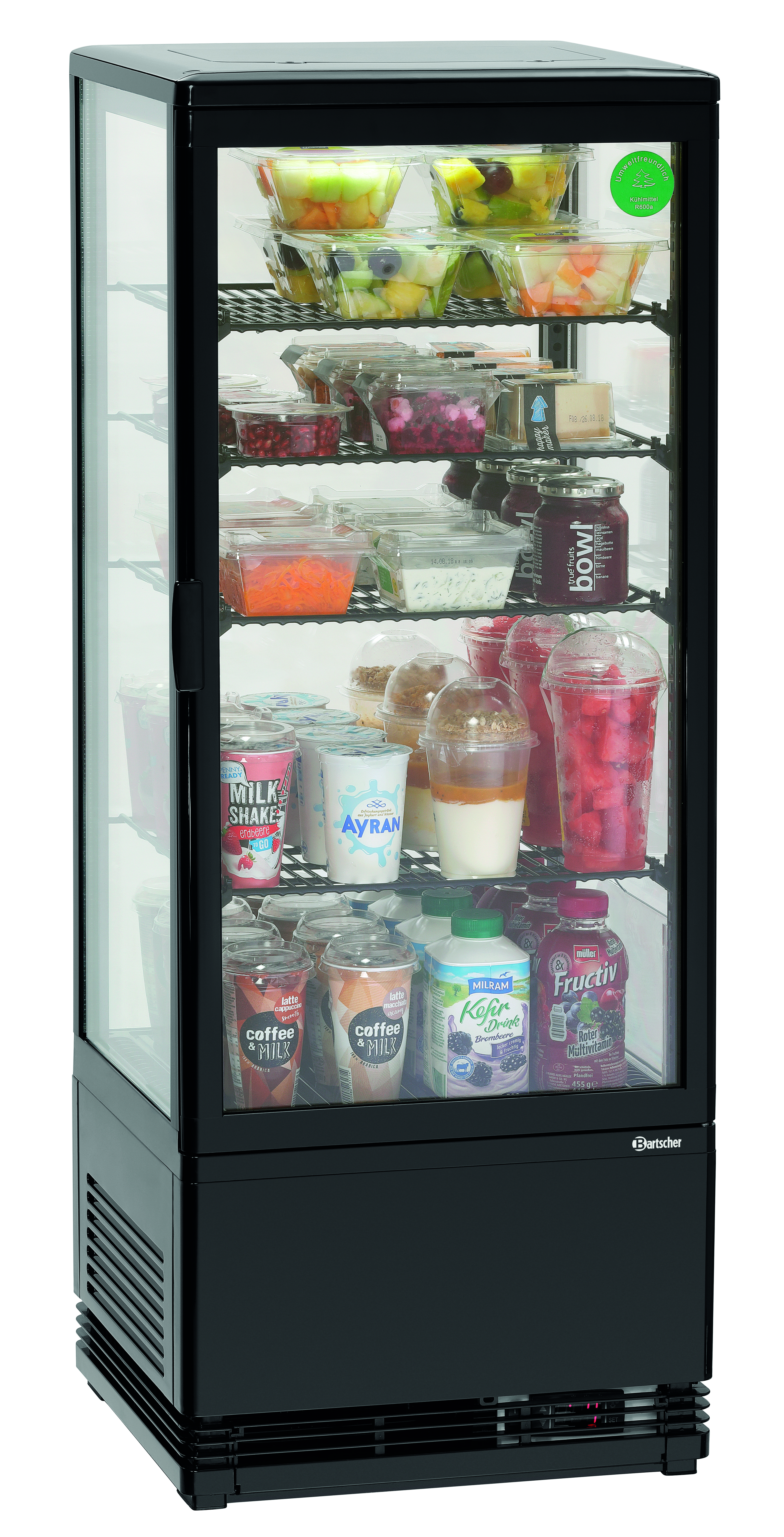 Mini-Kühlvitrine 98L, schwarz
