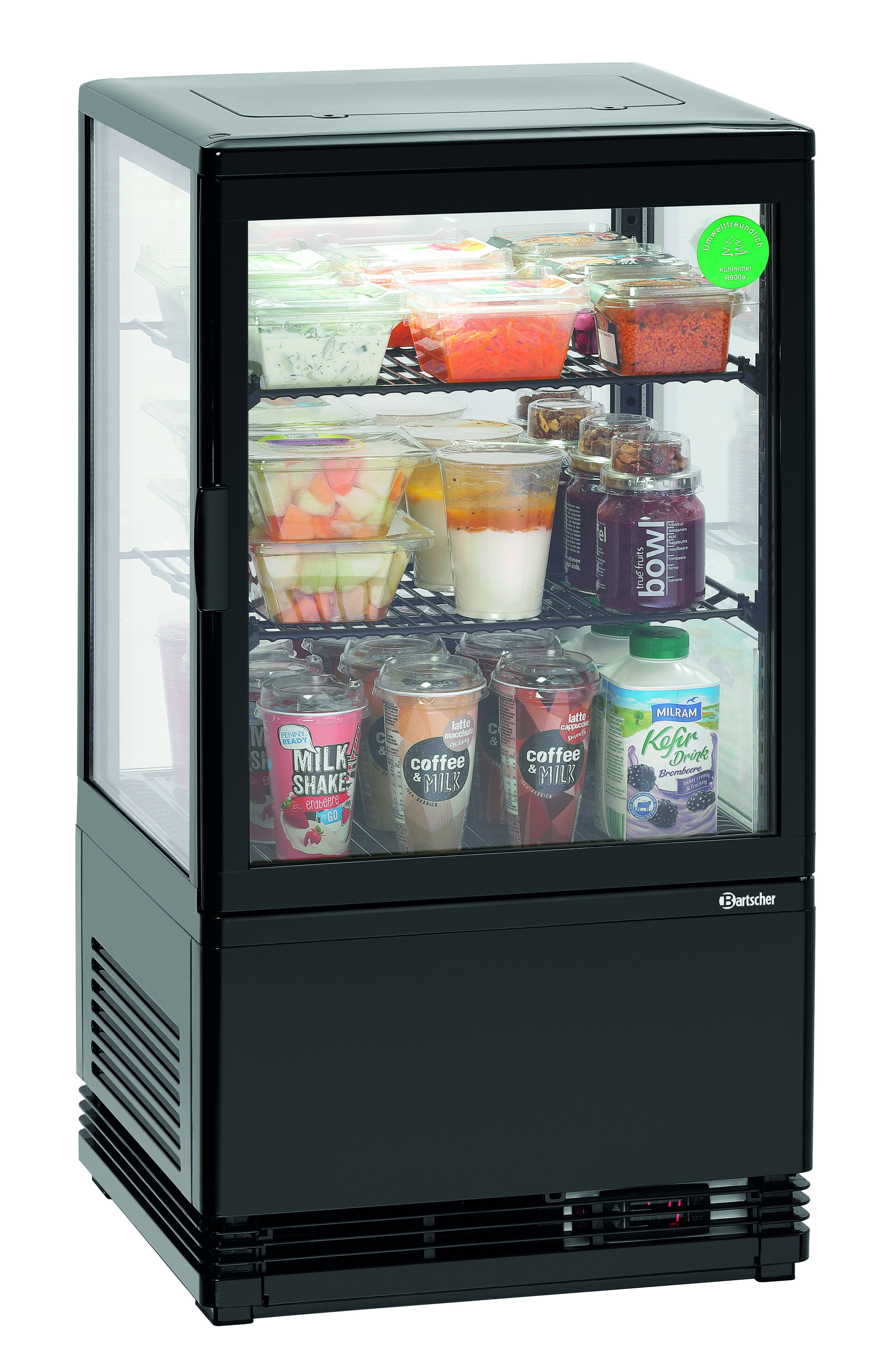 Mini-Kühlvitrine 58L, schwarz