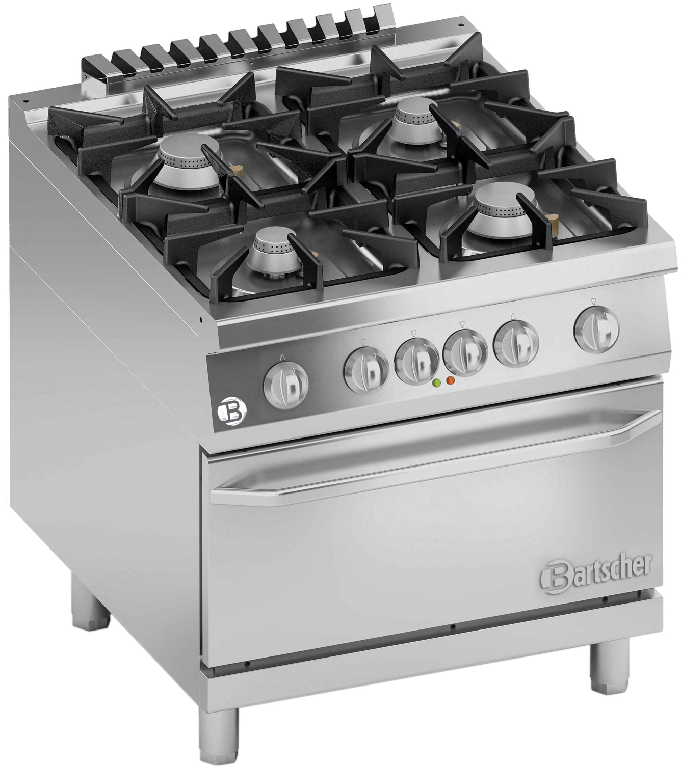 Gasherd 4 Flammen, E-Backofen GN 2/1