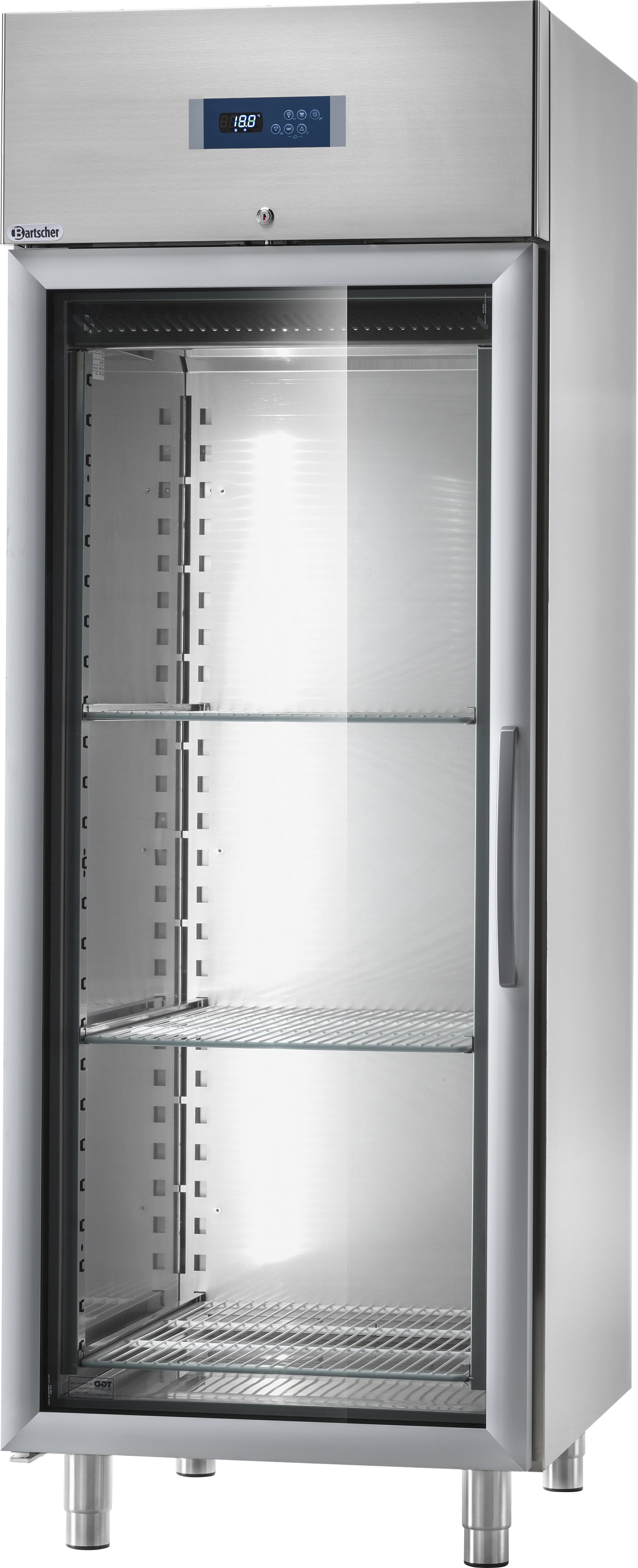Kühlschrank mit Glastür 700, links