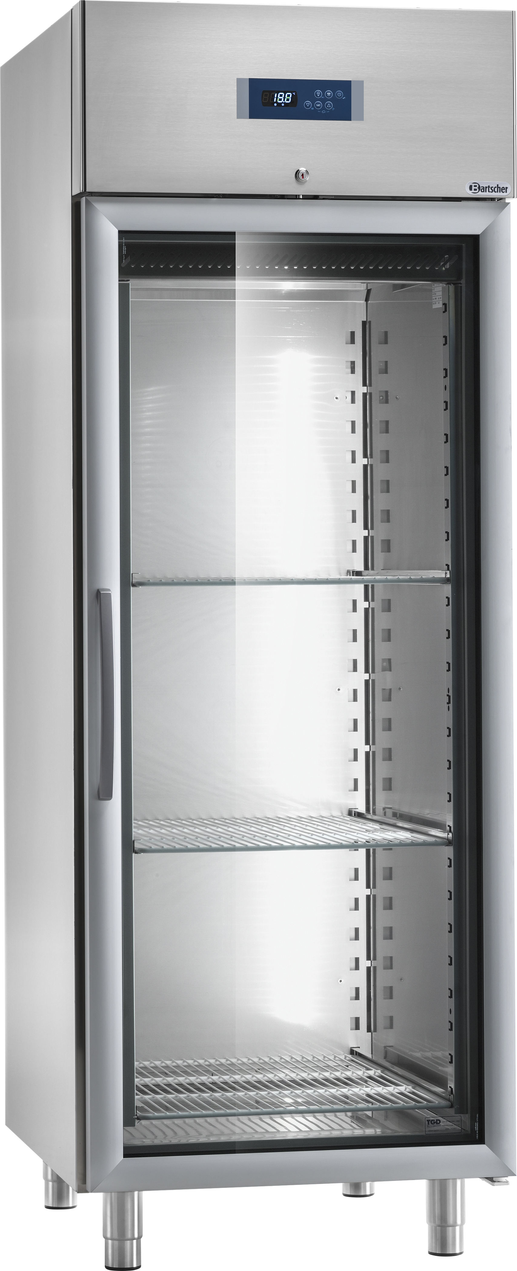 Kühlschrank 700, Glastür, ZK, rechts