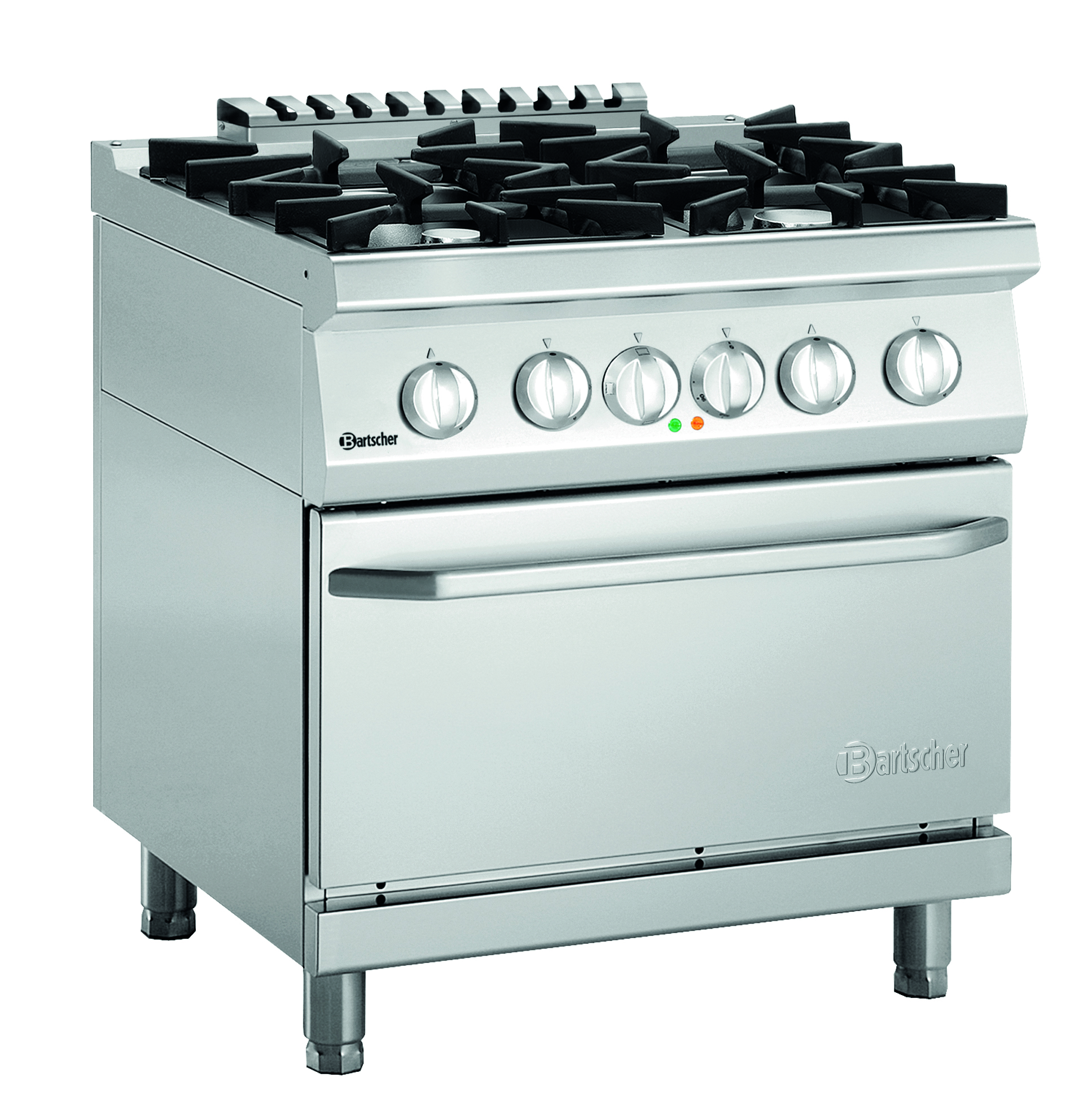 Gasherd 4 Flammen, E-Backofen GN 2/1