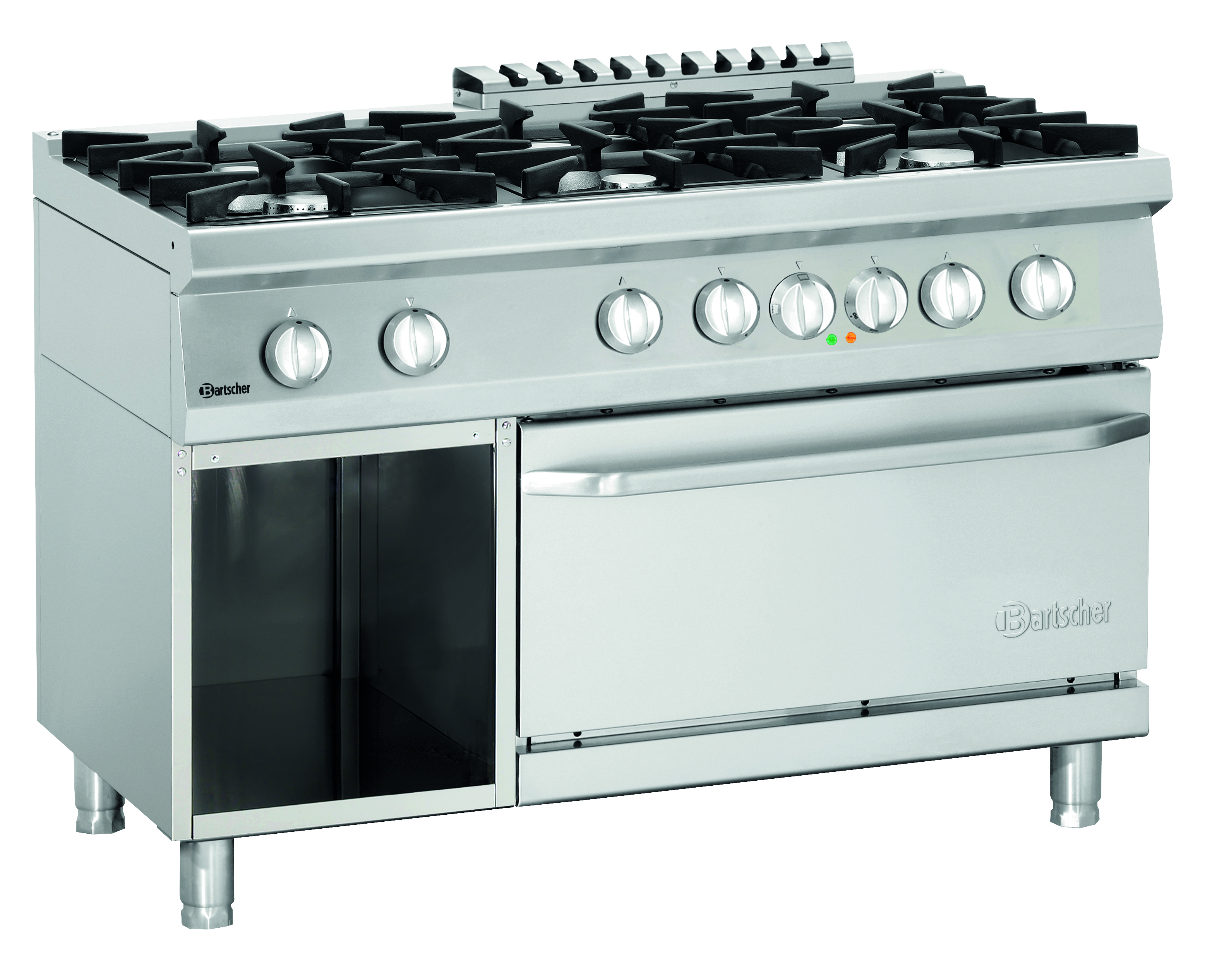 Gasherd 6 Flammen, E-Backofen GN 2/1