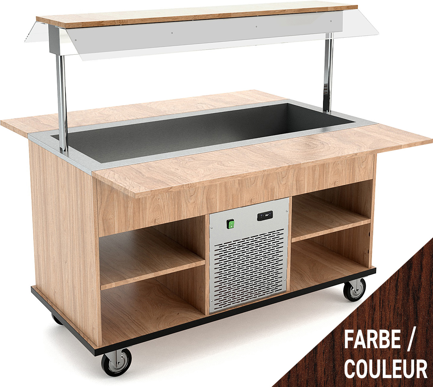 Buffetwagen kalt, 4x GN 1/1, Wenge