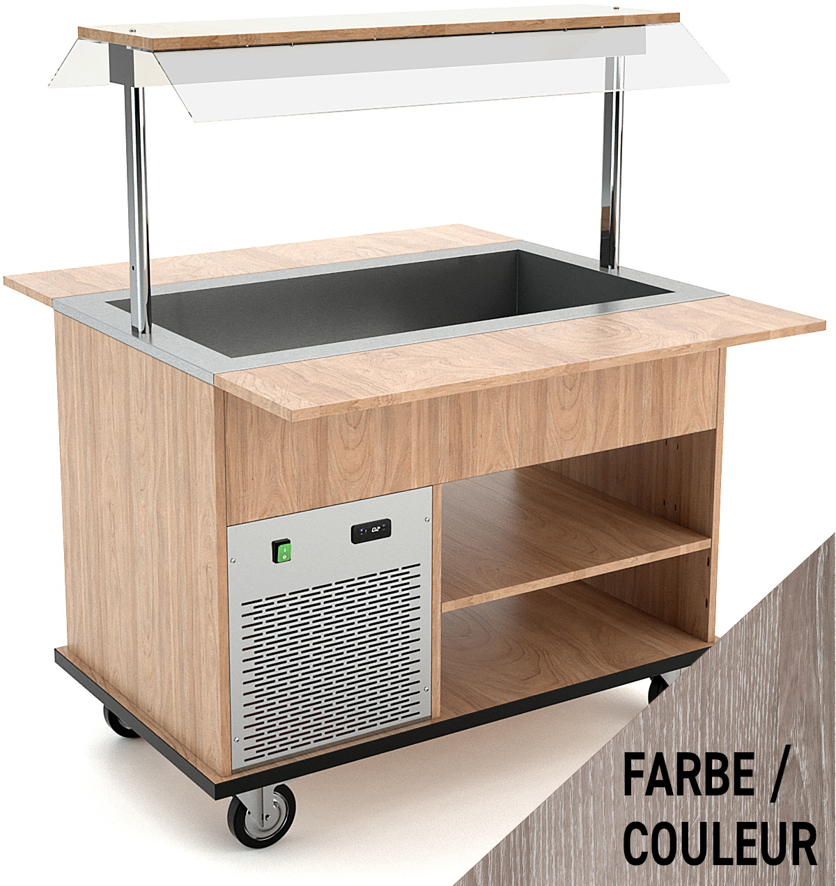 Buffetwagen kalt, 3x GN 1/1, Grau