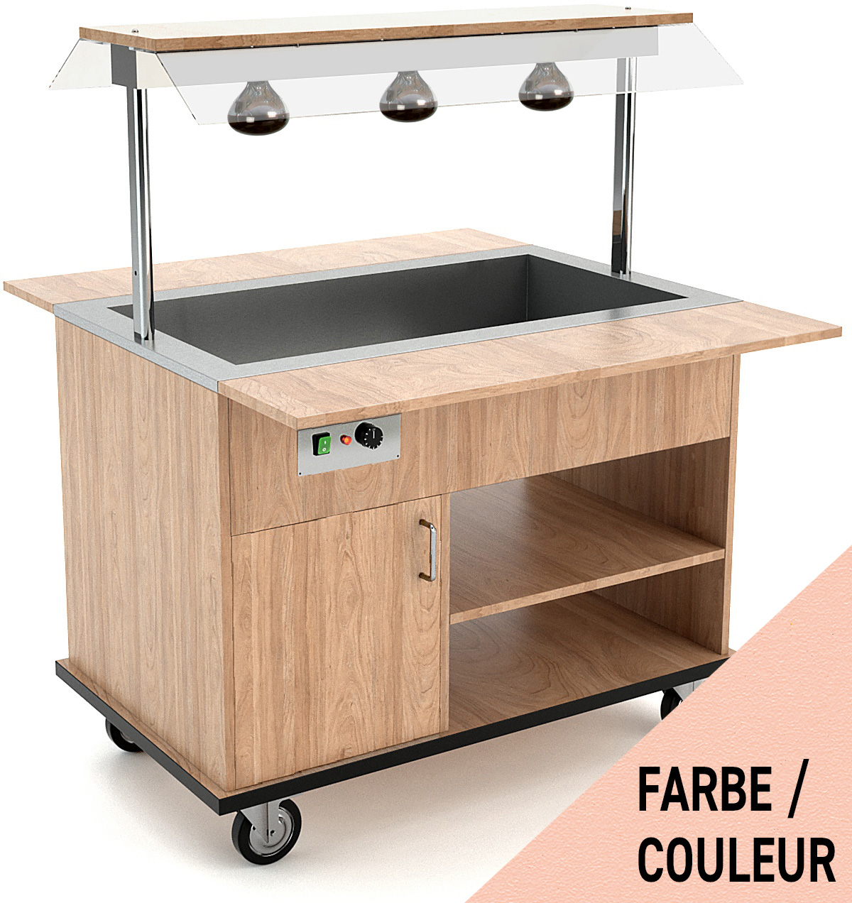 Buffetwagen warm 3x GN 1/1, WL, Rosa