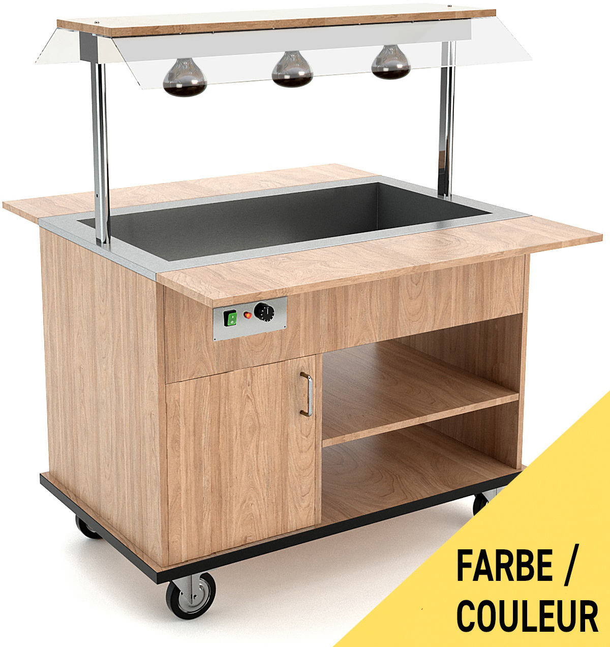 Buffetwagen warm 3x GN 1/1, WL, Safran
