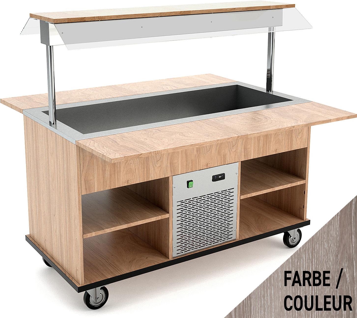 Buffetwagen kalt, 4x GN 1/1, Grau