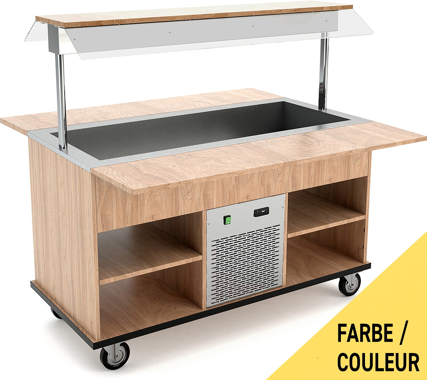 Buffetwagen kalt, 6x GN 1/1, Safran