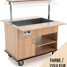 Buffetwagen warm, 3x GN 1/1, Birke