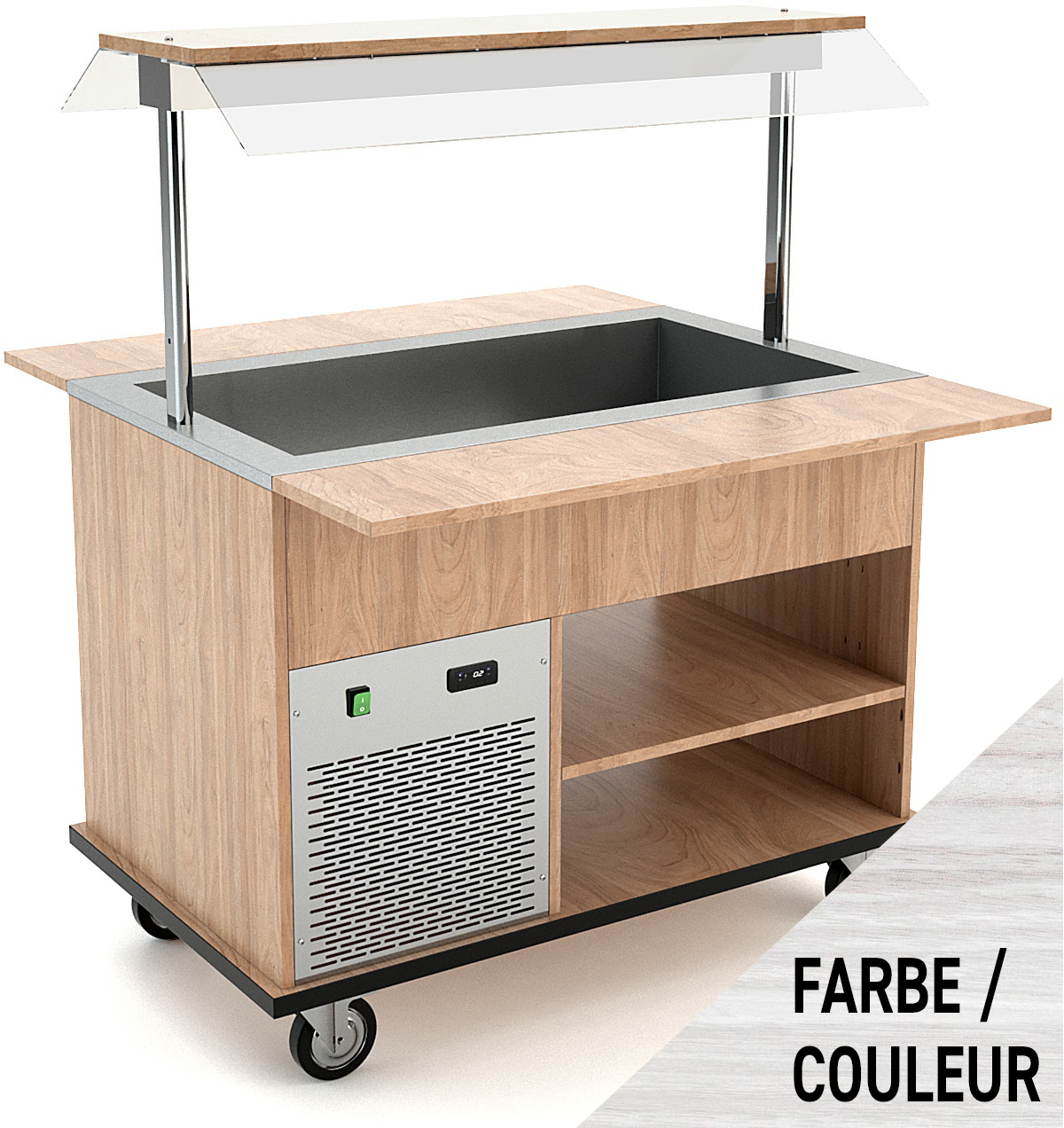 Buffetwagen kalt, 3xGN 1/1, weisser Sand