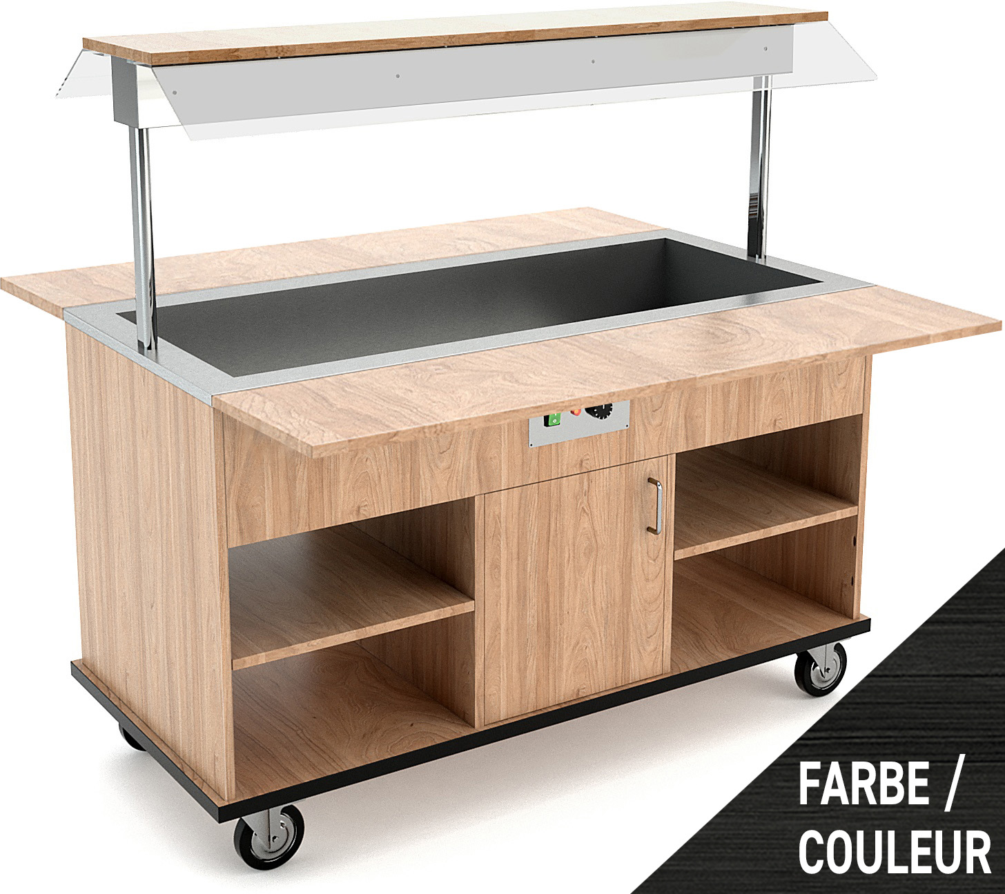 Buffetwagen warm, 5x GN 1/1, Anthrazit
