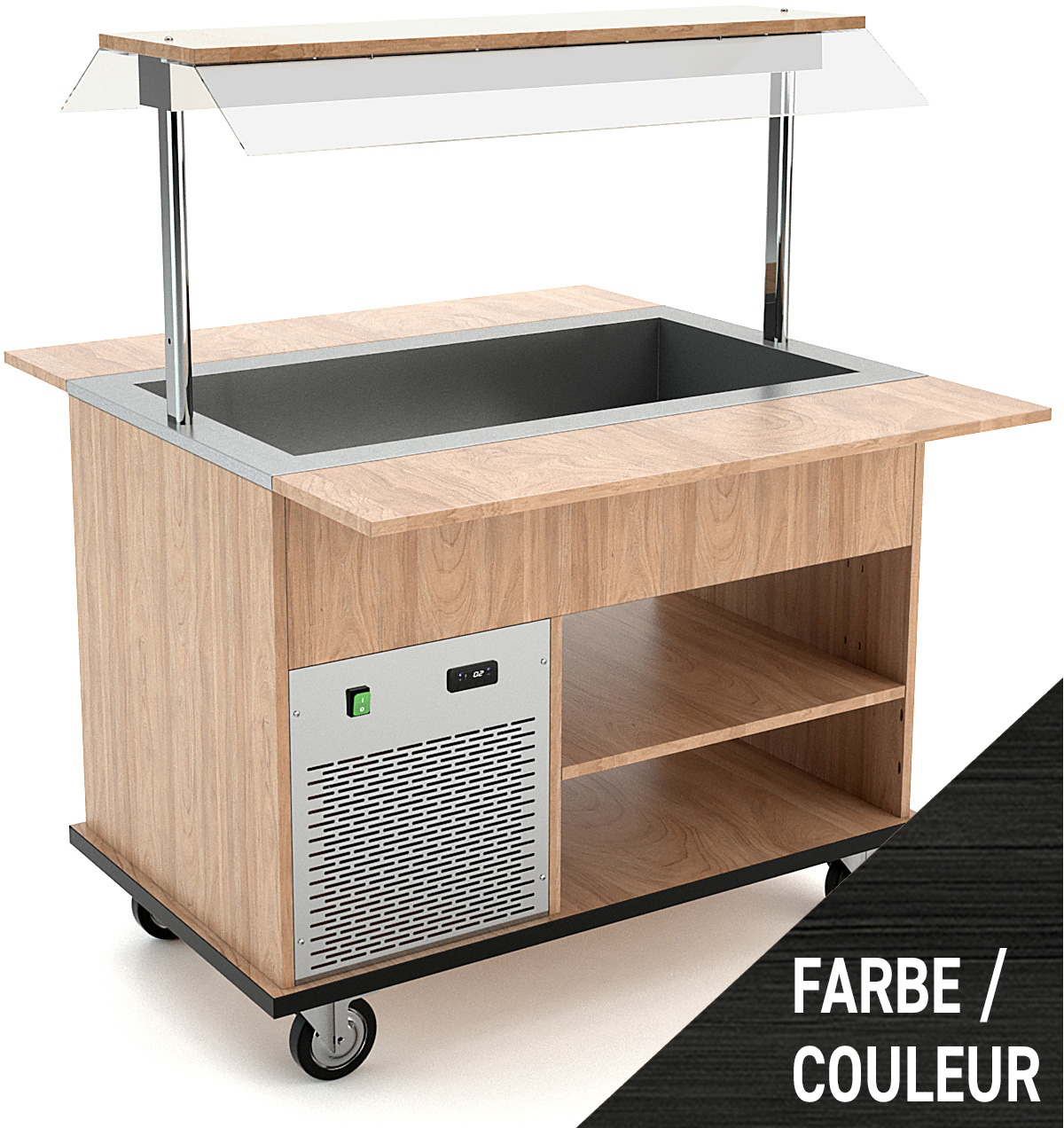 Buffetwagen kalt, 3x GN 1/1, Anthrazit