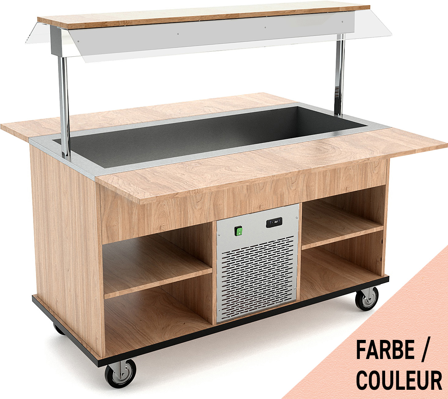 Buffetwagen kalt, 4x GN 1/1, Rosa