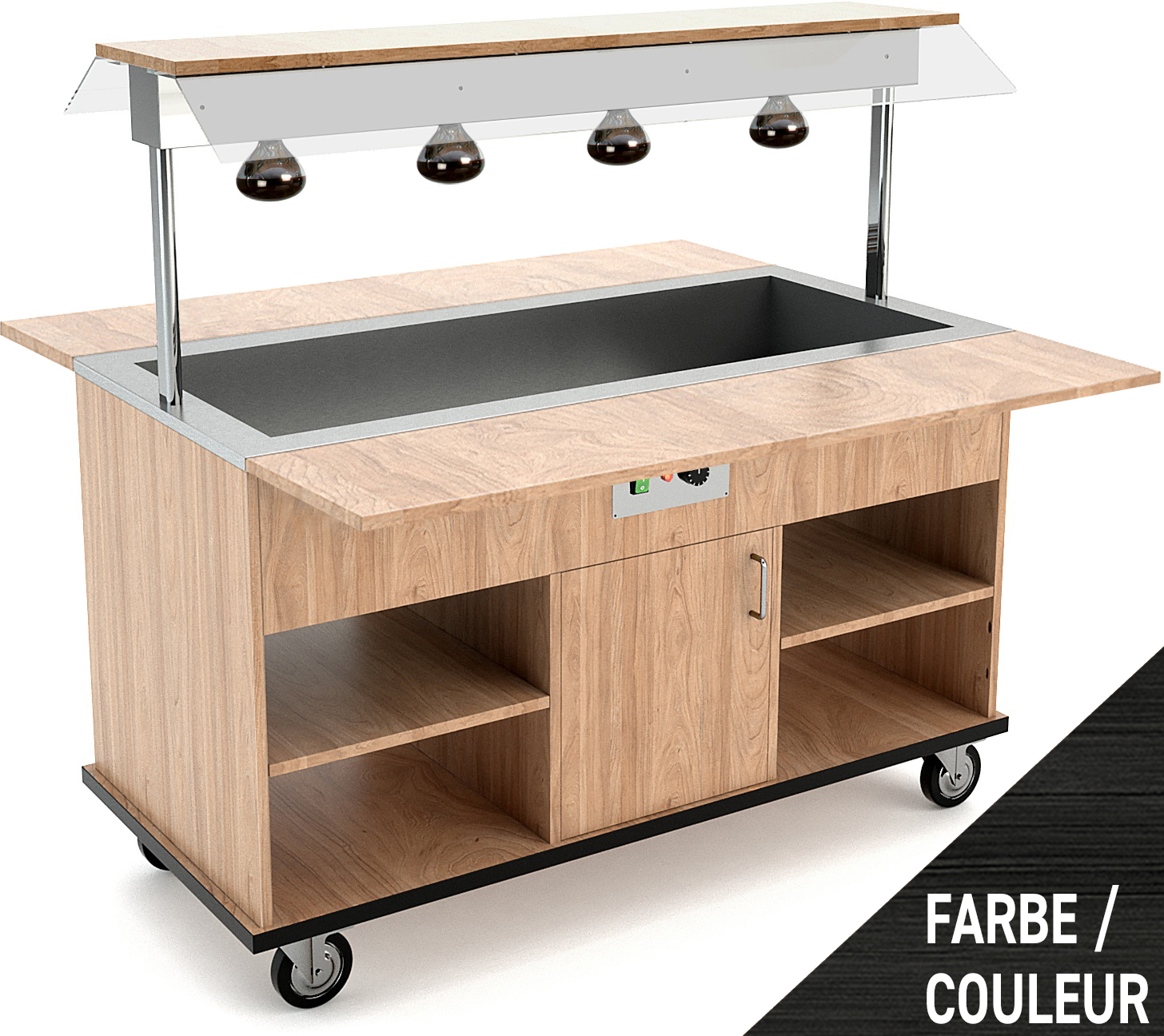 Buffetwagen warm 4x GN 1/1, WL, Anthrazit