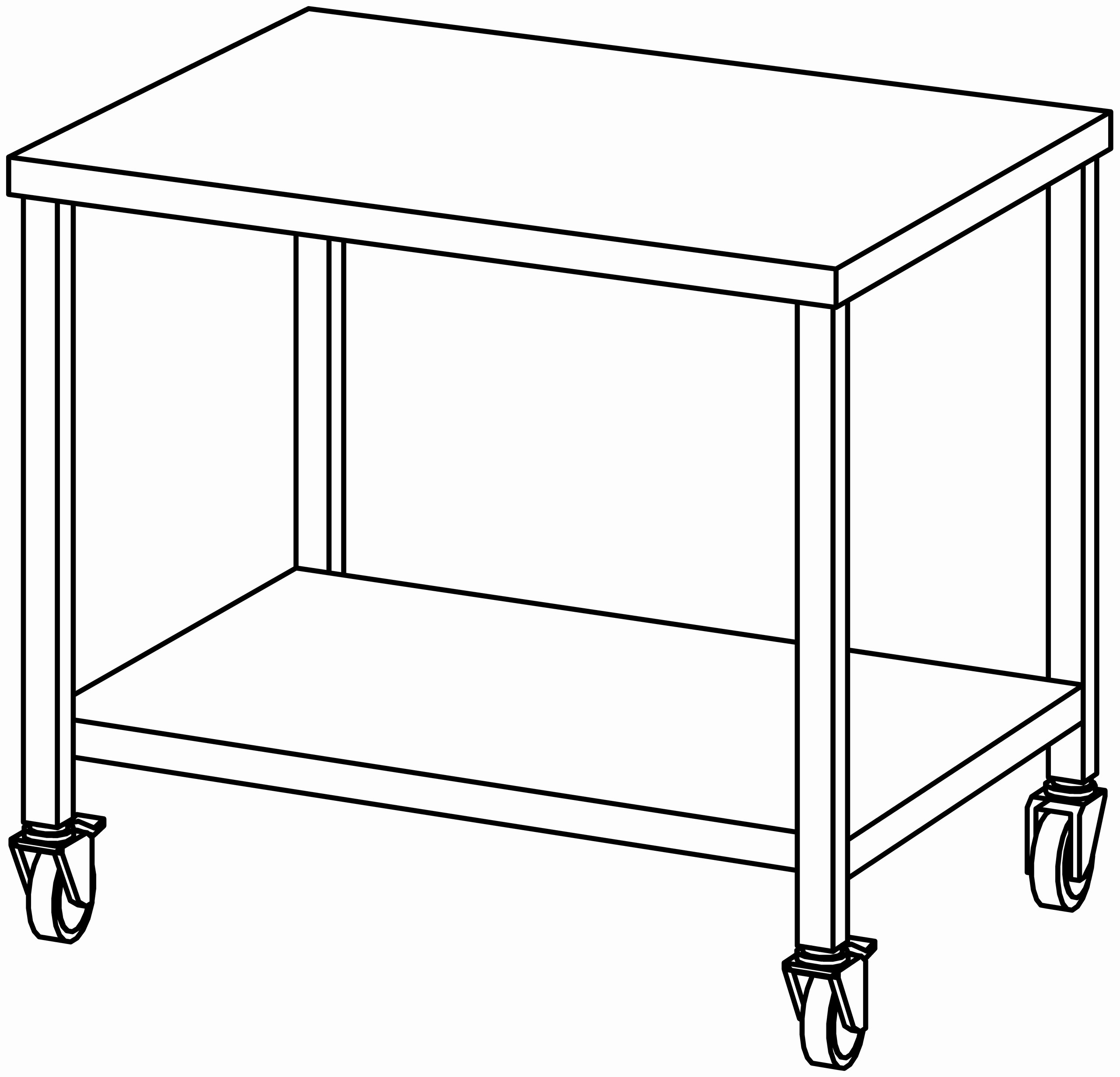 Untergestell fahrbar zu Pizzaofen E4&E8