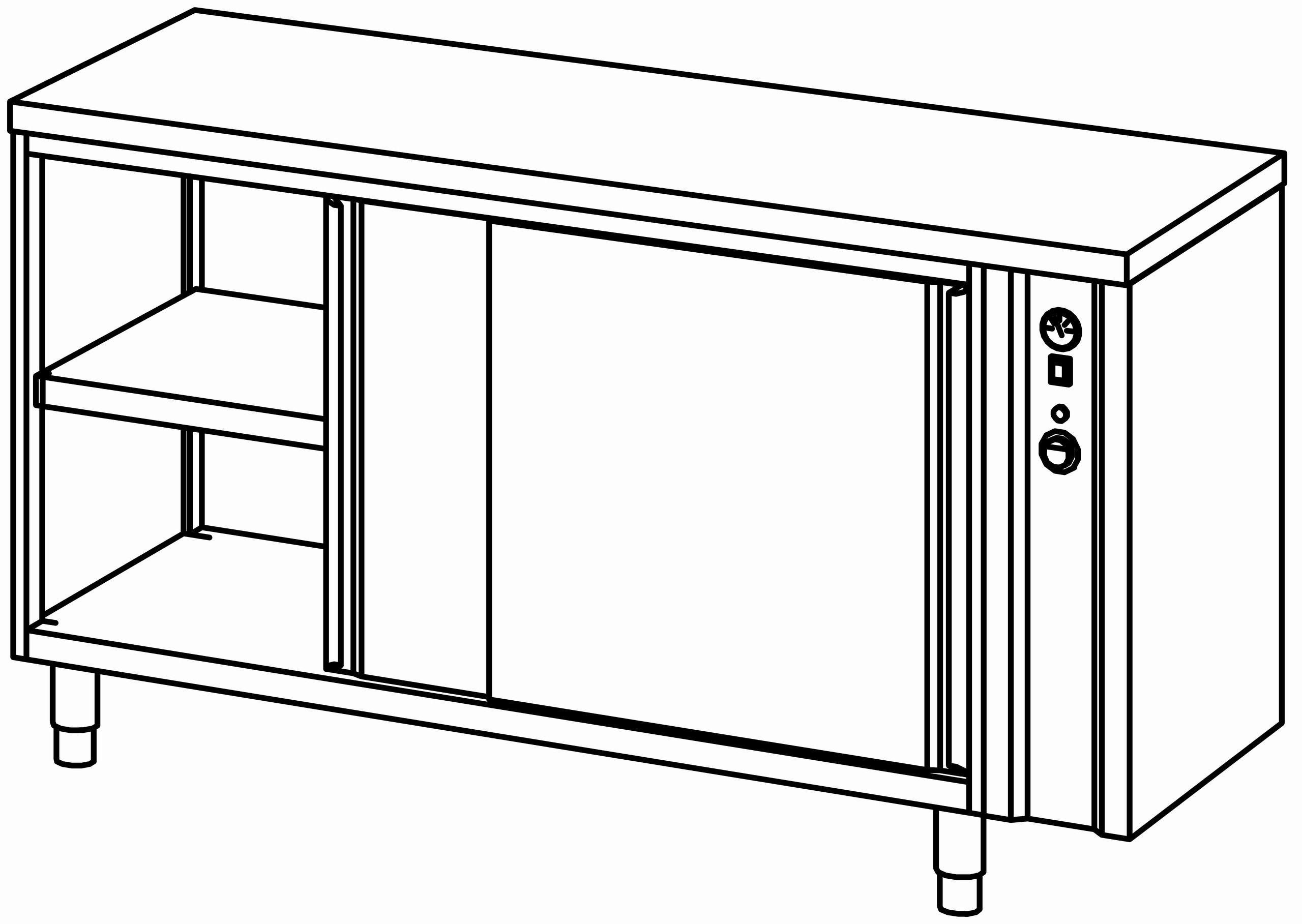 Wärmeschrank 1600x600, S-Tür, ohne AK