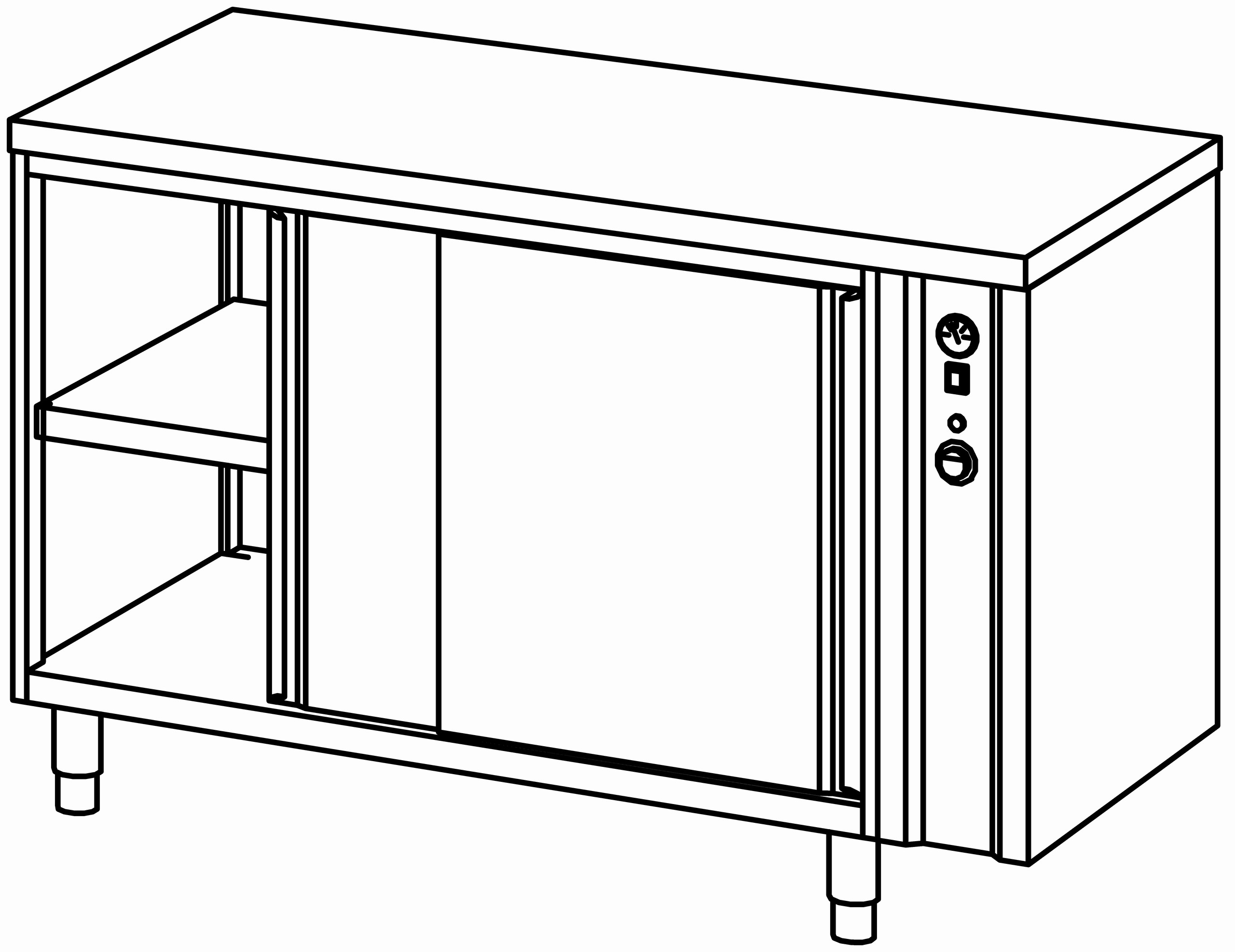 Wärmeschrank 1400x700, S-Tür, ohne AK