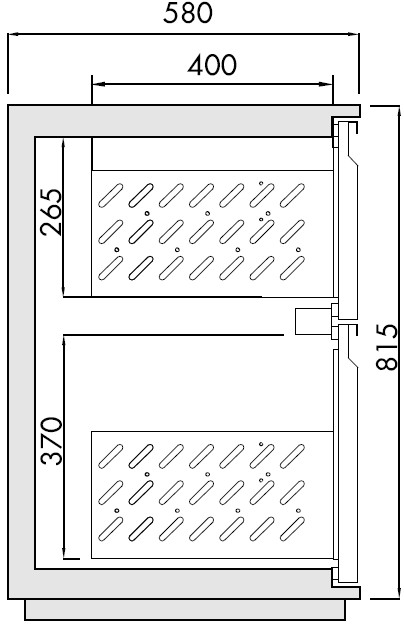 Schubladenstock 2/5 - 3/5, T 580